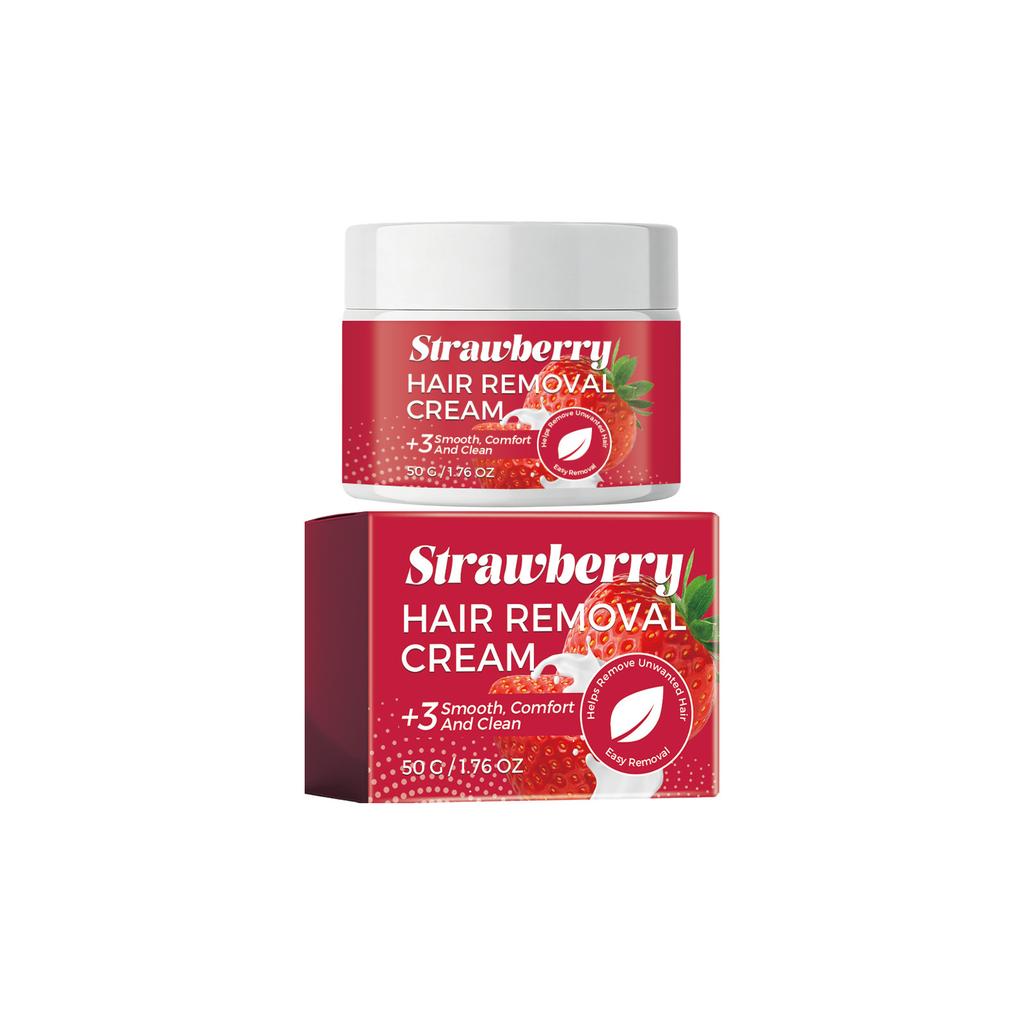 Strawberry Moisturizing Hair Removal Cream Body Skin Care Gentle Cleansing Easy Rinse Portable Hair Remover