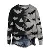 Women's Fashion Printed Long Sleeve Loose Round Neck Sweatshirt Top Fall