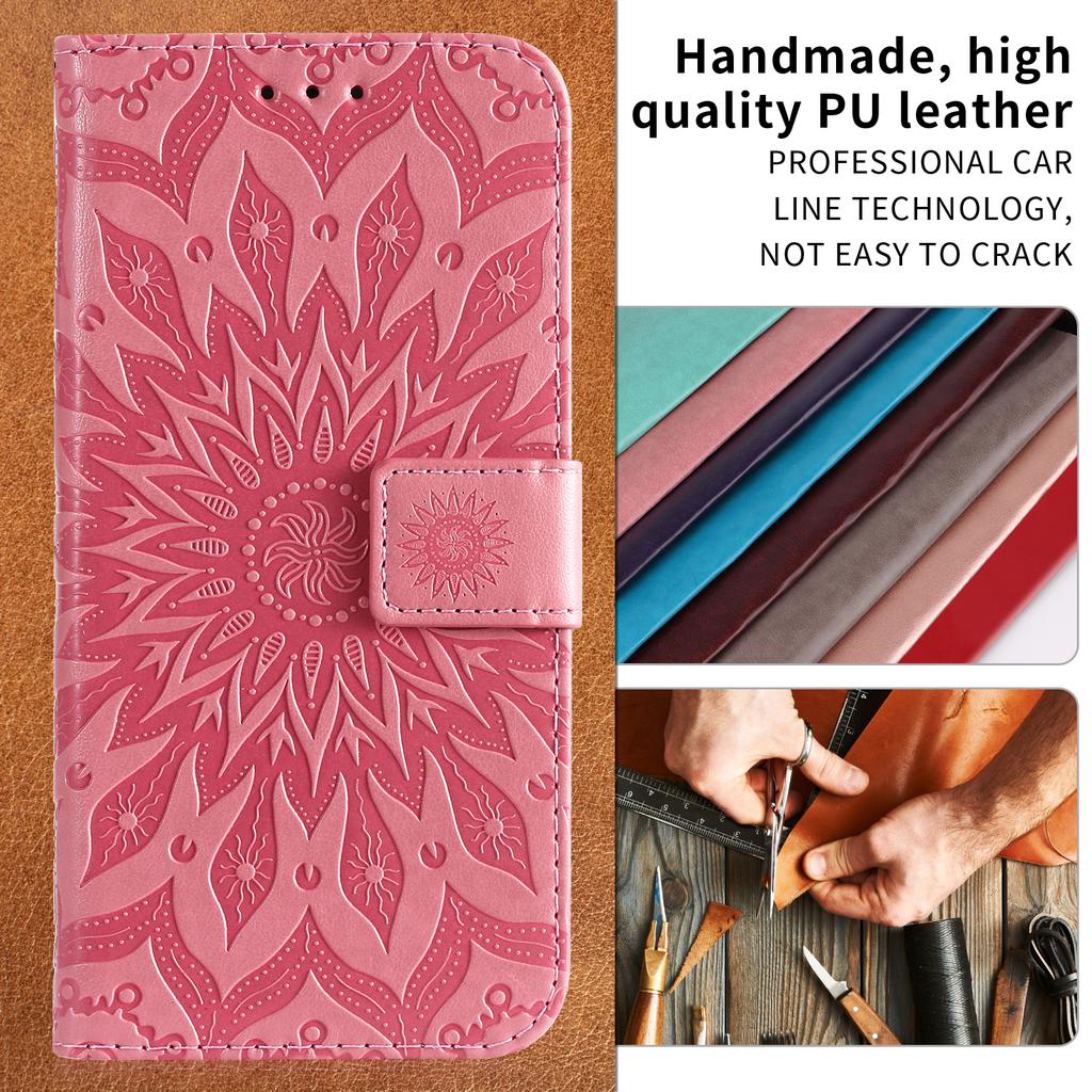 For Huawei Pura 80 Leather Wallet Case Sunflower Imprinted Phone Cover