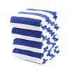 Cotton Hotel Blue and White Stripe Pool Towel