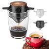 Portable Coffee Filter Bilayer Stainless Steel Drip Coffee Tea Holder Reusable Coffee Dripper Home Beverage Drip Filter Stainless Steel Filter Cup