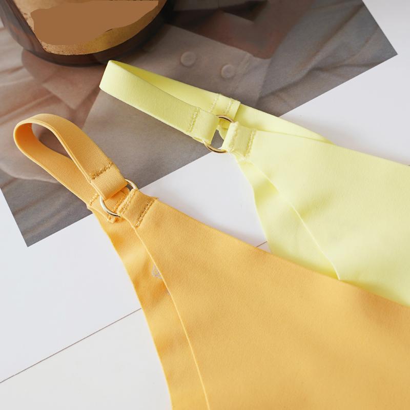 CINOON Сексуальные женские стринги из ледяного шелка, бесшовные, однотонные, с низкой посадкой, трусики в стиле чистого желания, невидимые, дышащие, Т-образные