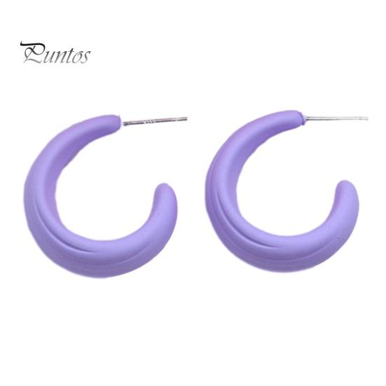 1 пара ярких цветов C-образные серьги-гвоздики, красочные серьги-кольца, легкие серьги с геометрическим кругом, ювелирные изделия, подарок