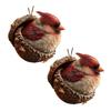 Forest Animal Acorn Ornaments Acrylic Cozy Pine Cone Animals Christmas Ornament 2D Woodland Creature Hanging Decoration Rustic Home Decor for Animal