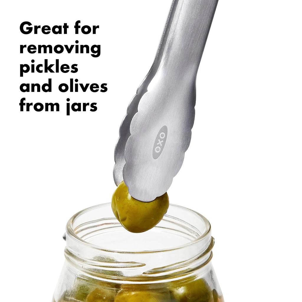 Набор мини-щипцов OXO из нержавеющей стали серого цвета с возможностью мытья в посудомоечной машине 2 шт., замок,