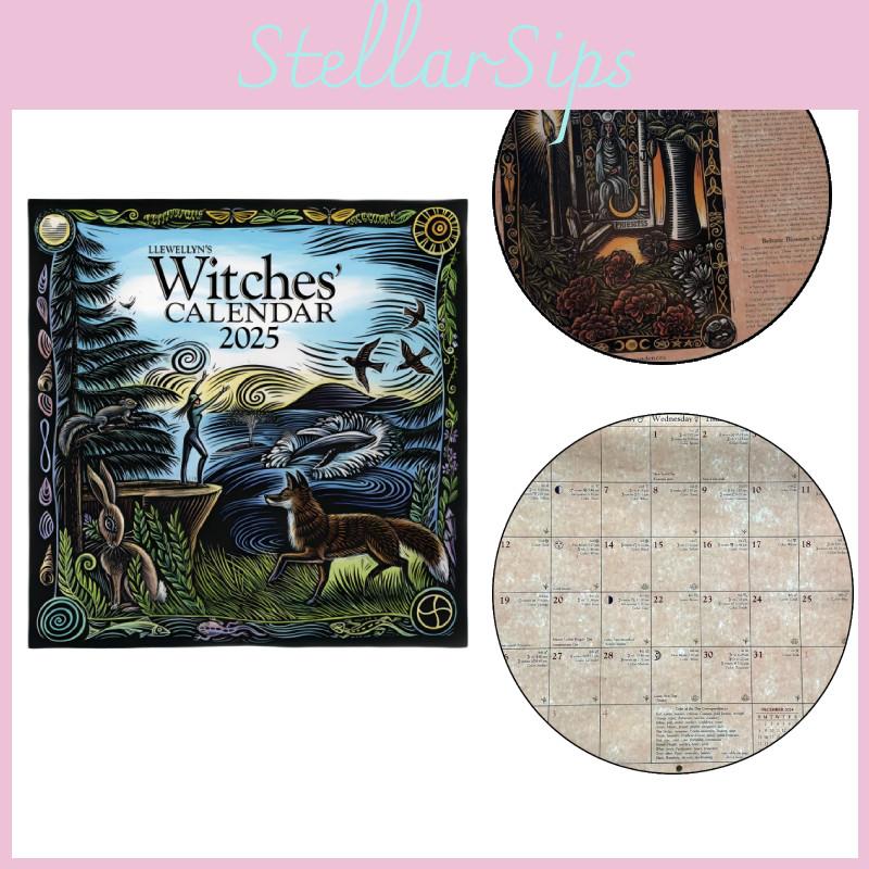 2025 Witches Calendar Beautifully Designed Wall Calendar With Creative Witch Illustrations