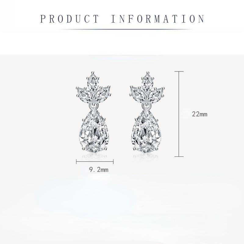 Sace Gems Серьги-капельки с медным цирконом — это новые серьги-капли с синим цветком