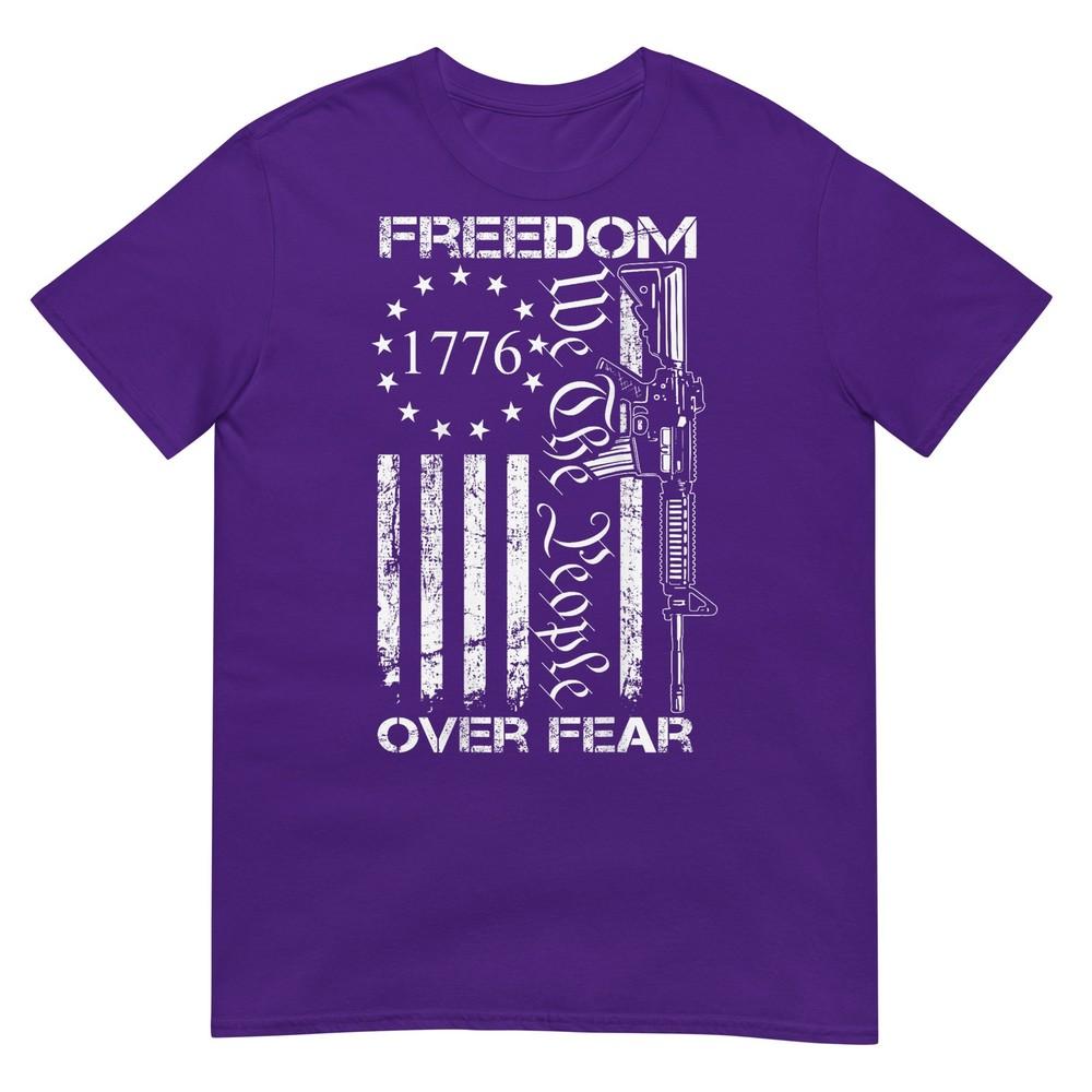 Freedom Over Fear Pro Gun Usa Flag 2nd Aunisexdunisext Tshirt
