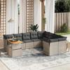 VidaXL Garden Lounge Set with Cushions 10 Pcs, Patio Sofas, Patio Furniture Set, Outdoor Furniture, Grey 3271018