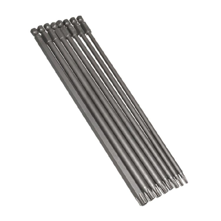 Professional 8PCS Power Bits Set for Torx Head Screws Strong Magnetism Hollow