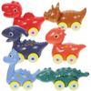 6pcs Dinosaur Car Plaything Party Car Model Attractive Car Model Lifelike Dinosaur Toy