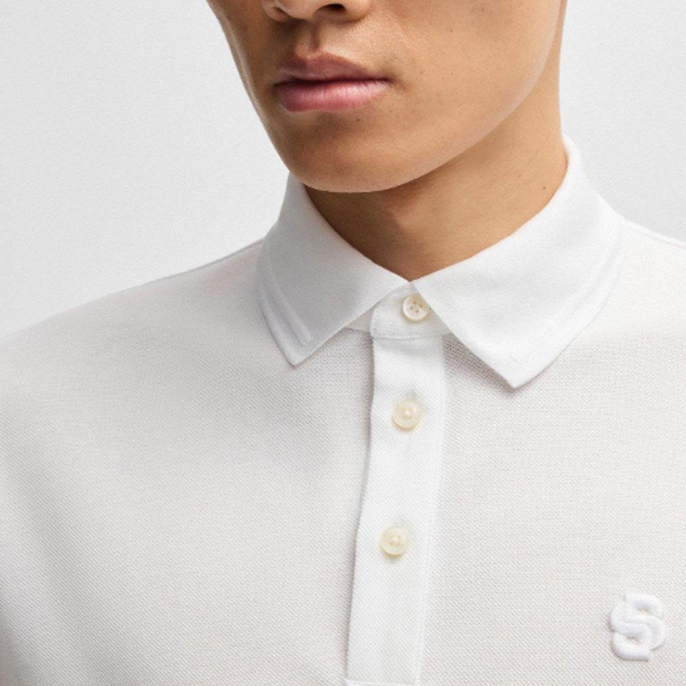 Hugo Boss Double B monogram piqué polo shirt 50533355-100