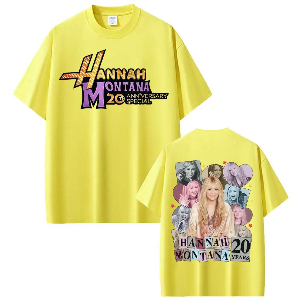 Pop Star Hannah Montana 20 Years Graphic Tshirt Men Women Clothes Harajuku High Street T Shirts 100 Cotton Oversized Tshirts