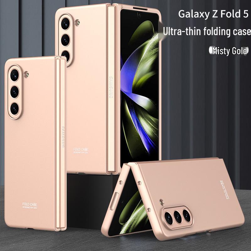 Ультратонкий защитный чехол Samsung Z Fold 5 с ощущением кожи, Полное покрытие, Защита от падений, Дизайн с мелкими отверстиями
