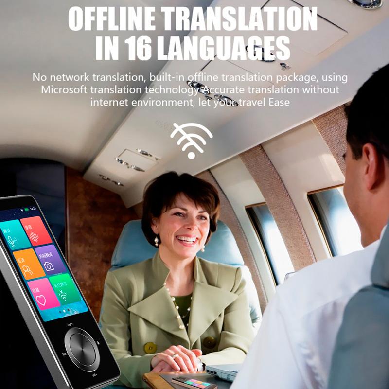 Voice Electronic Translator M9, 107 Languages Online, 16 Languages Offline, Photo Translation, Gray