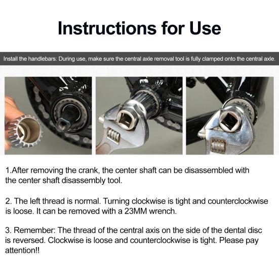 Bike Bottom Bracket Removal Steel 20-Tooth Bicycle Bottom Bracket Remover Tool Bike Maintenance And Repair Tool for Mountain Bike Road Bike