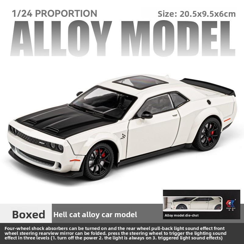 Car Model Alloy Dodge Srt Hellcat With Sound Light For Kids Playroom