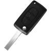 Key Shell for Citroen C4 C5 C4 Picasso C6 - CE0536 - Blade with Groove - 3 Buttons Plip Remote Key Phonillico®