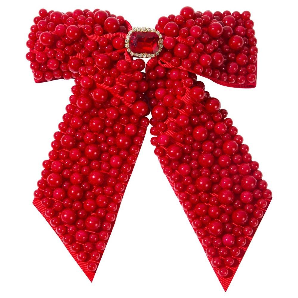 Fashion Pearl Bow Hair Clips Hair Jewelry Beads Bowknot Hairpin Bow Spring Clip Hair Accessories