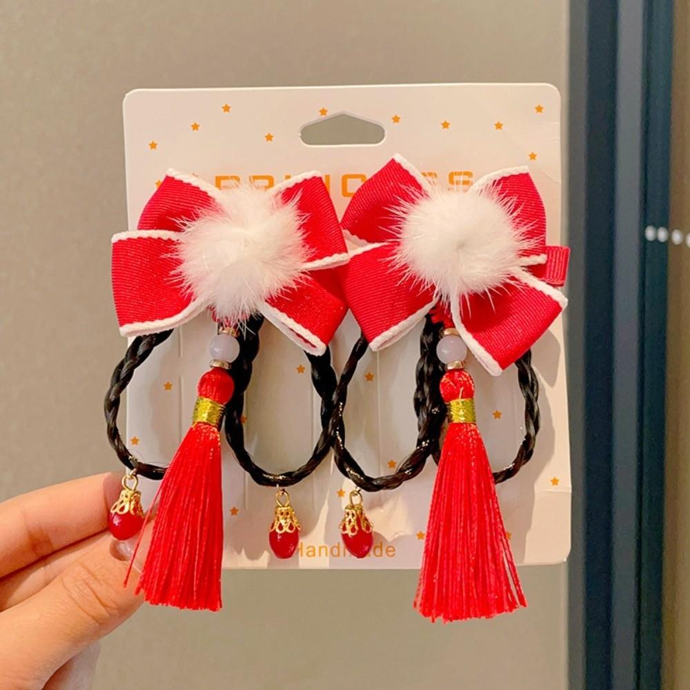 Tassels Japanese Kimono Headwear Bow New Year Bow Hairpin Chinese Tassel Fan Hairpin Decorations