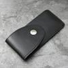 Eyeglasses Case On Belt Compact Wear-Resistant with Snap Button Closure Faux Leather Reading Glasses Case Outdoor Use