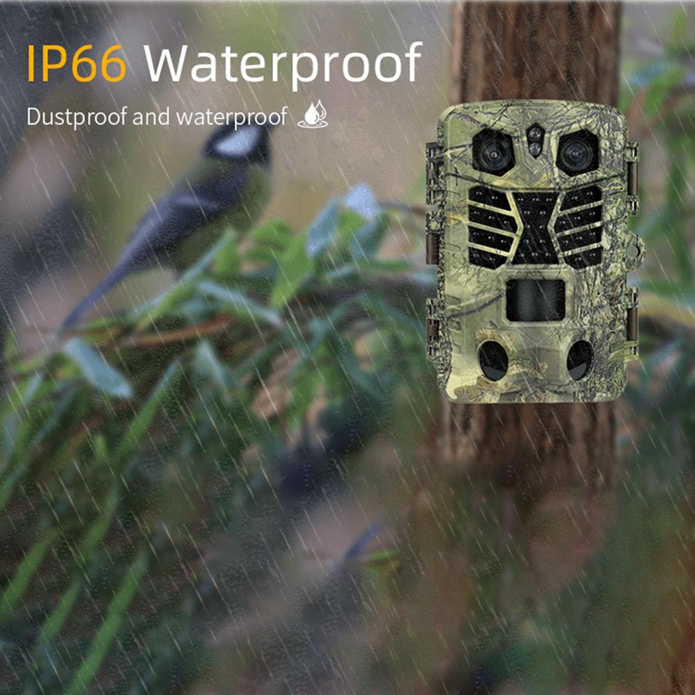 Камеры для наблюдения за дикой природой с функцией ночного видения, активируемой датчиком движения, водонепроницаемая камера для слежения 4K, 48 МП, дикая природа