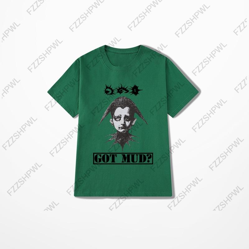 ONeck Aesthetics Graphic Print Rock Gothic Y2K Cotton Tshirt Vintage Hip Hop Tee Oversized Punk Short Sleeve Tshirt Fashion