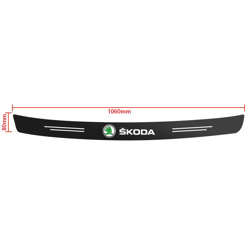 OMDP8 Carbon Fiber Car Rear Trunk Bumper Guard Stickers For Skoda Fibia 2 Superb Octavia 2 MK2 FL A5 2009 2010 Car Accessories