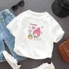 Sanrios 2026 Summer New Design My Melody Graffiti Cartoon Print Pure Cotton Breathable Childrens ShortSleeved TShirt