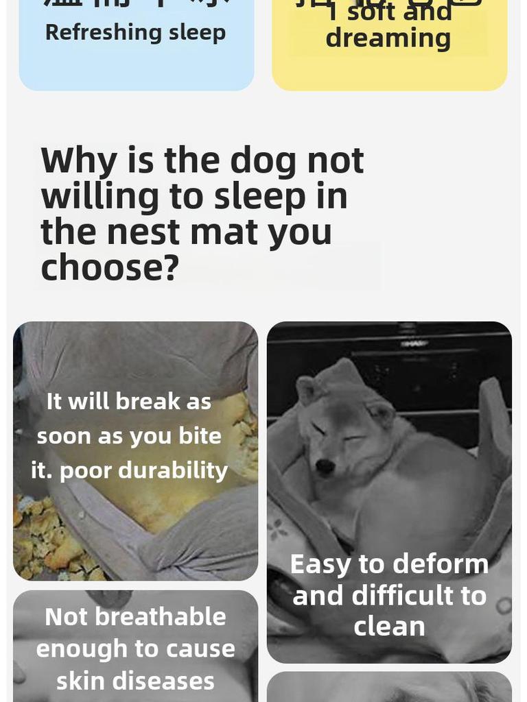 Прочная лежанка для собаки: Устойчивый к укусам, Съемный, Моющийся, 4-сезонный 900D Оксфордский тканевый матрас