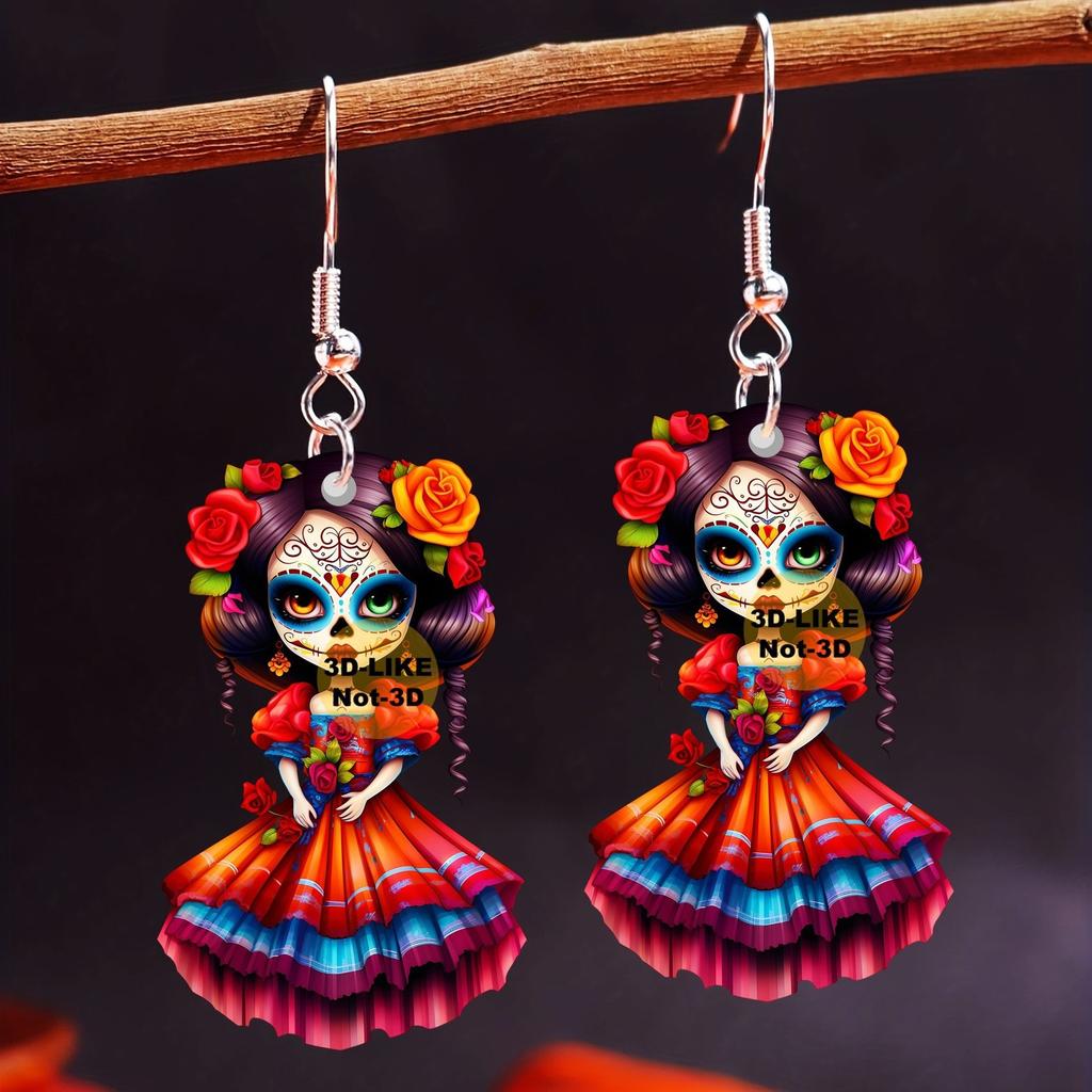 Fashion Acrylic Gothic Earrings Halloween & Day of the Dead Gifts Unique Fashion Accessories Suitable for Personality