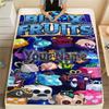 1PC Blox Fruits Adventure Custom Name Patterned Flannel Blanket Suitable For All Seasons For Home Decor Warmth And Comfort Gifts Holiday Present
