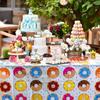 Rectangular Donut Tablecloth Plastic Donut Table Cover Birthday Party   Party Decor