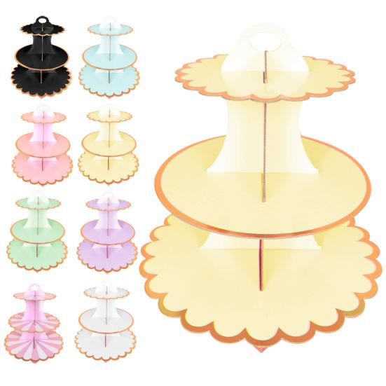 3-Layer Cupcake Dessert Paper Stand Display Rack Birthday Wedding Party Supplies