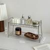 Нержавеющая сталь Ванная туалет Столешница Стойка Многослойная Настольная Стойка для хранения косметики и средств по уходу за кожей Стойка для стаканов