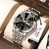 Swiss Mens Quartz Wrist Watch Luxury Waterproof Dual Calendar Business Wristwatch