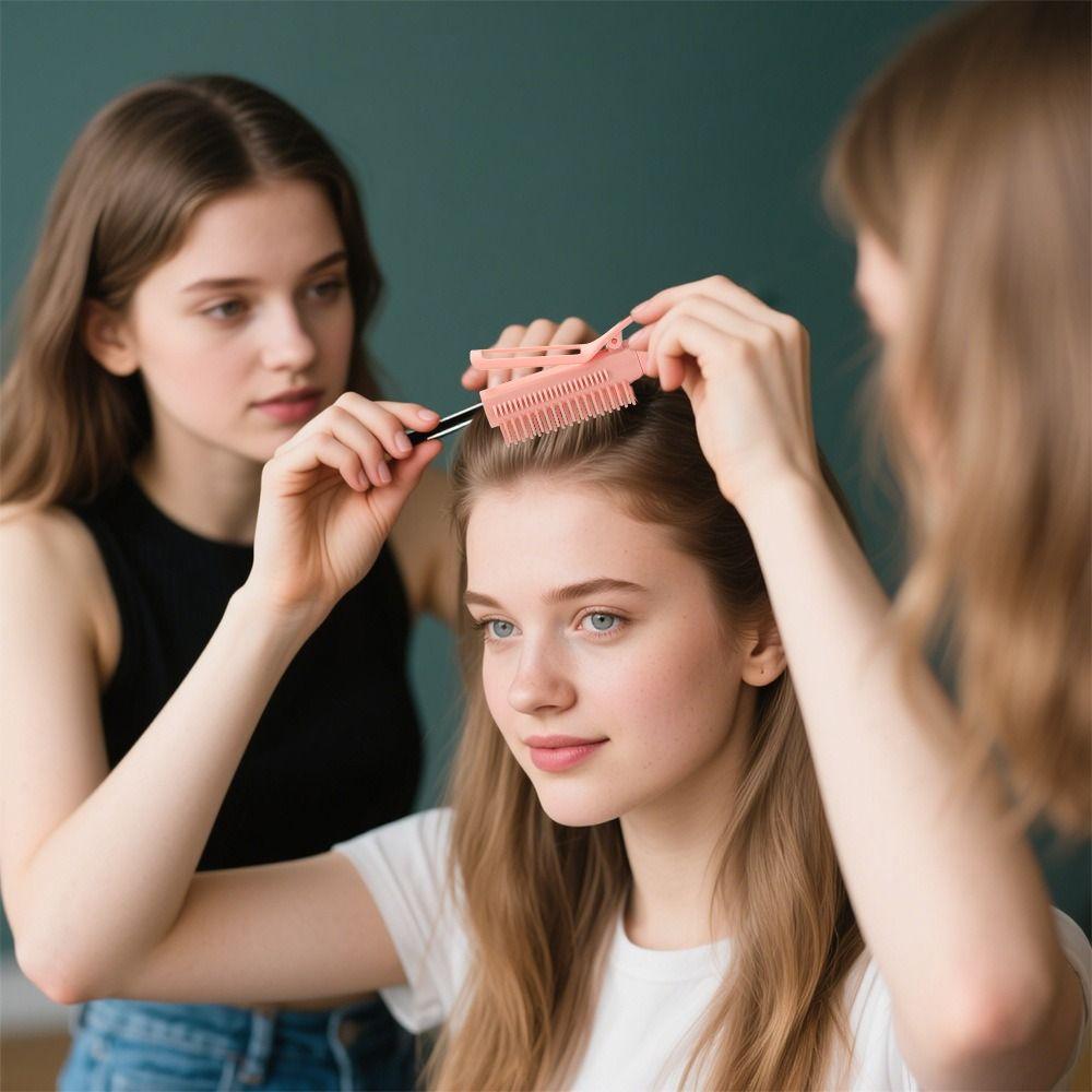 2в1 Зажимы для прикорневого объема волос, Расческа для укладки волос с высоким затылком, Портативный валик для завивки волос, Салонная щетка