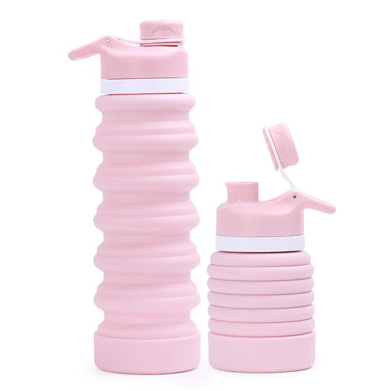 Спортивная силиконовая бутылка для воды на открытом воздухе, портативная дорожная бутылка для воды большой емкости, телескопическая складная чашка, креативная подарочная чашка
