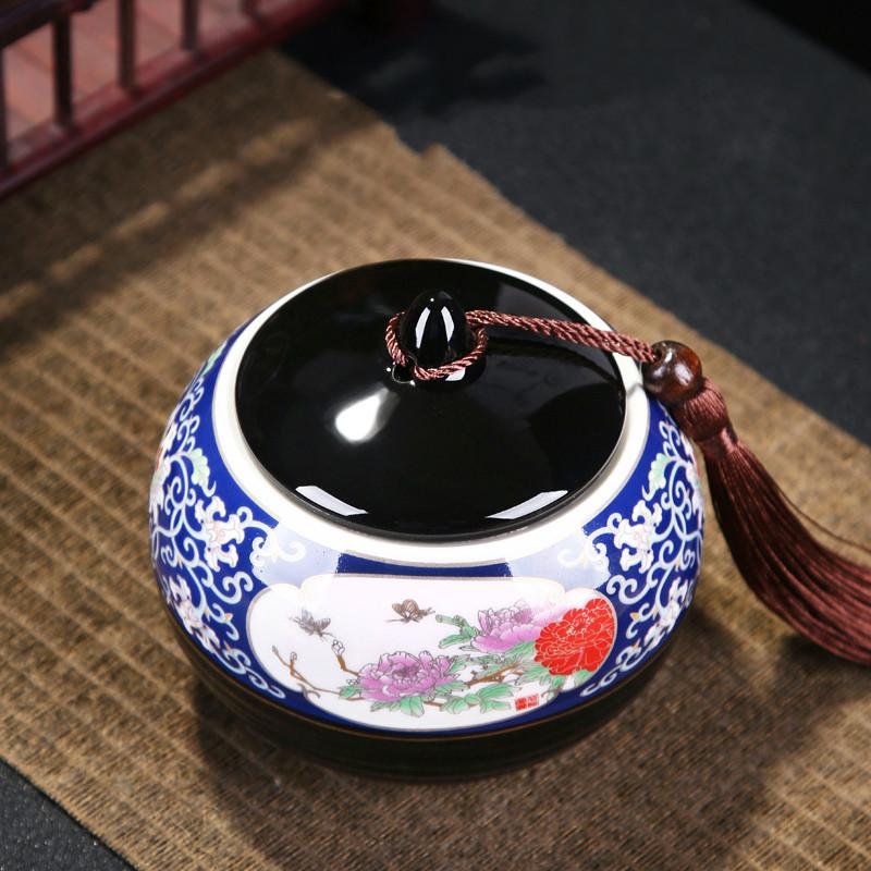 Китайская керамическая герметичная банка для дома с крышкой, чайная банка для путешествий, переносная банка для чая, горшок для хранения конфет, кухонные принадлежности, аксессуары