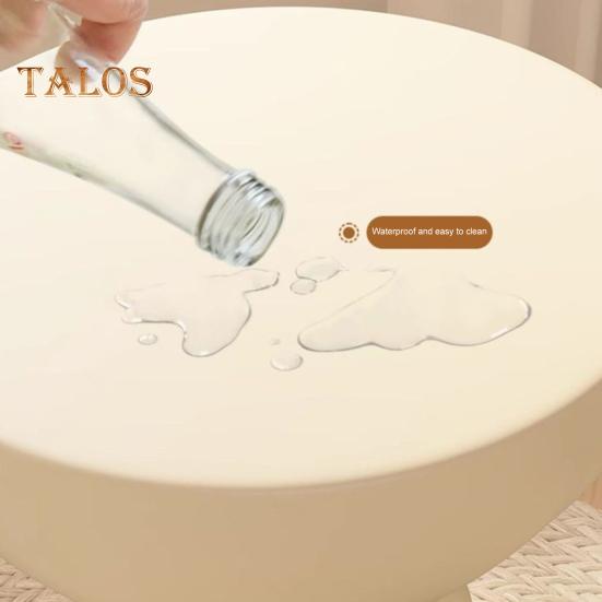 Flat Head Coffee Table with Storage Compartment Round End Table Bedroom Kitchen Living Room Small Space Sofa Bedside Nightstand Side Desk