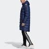 adidas Теплый пуховик средней длины с капюшоном Real Madrid, зимняя мужская верхняя одежда, темно-синий FQ3317