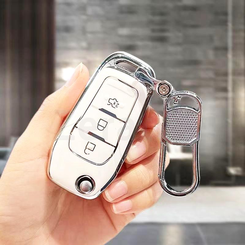 Чехол-брелок из ТПУ для автомобильного ключа Ford Explorer Fiesta Ka Mondeo F-150 F-250 F-350 Ranger, умный бесключевой защитный брелок