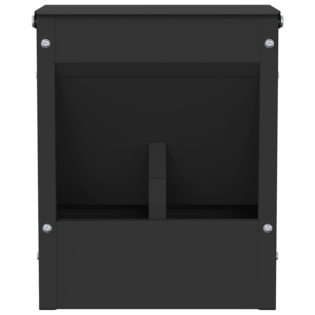 Rabbit Feeder Black 20 x 12.5 x 25 cm Cold Rolled Steel