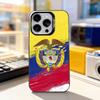 Colombia Flag MAP Phone Case For iPhone 17,16,15,14,13,12,11,Pro,XS,Max,Plus,Mini,SE4,E IMD Matte Black