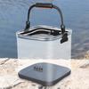 Oudoor Thicken Fishing Bucket Large Capacity Transparent EVA Water Bucket Travelling Camping