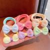 6Pcs/Set Children's Headbands Flower Hair Ring Sweet and Cute Ponytail Hair Ring Little Girl Braided Towel Ring Hair Accessories