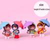 Cartoon Girl Raincoat Figurine: Cute Umbrella-Holding Doll for Desktop or Car Decor
