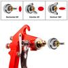 WISEUP Professional Sandblasting Gun 1.5mm Nozzle Gravity Spray Gun For Car Painting Sprayer Pneumatic Airbrush DIY Painting Kit
