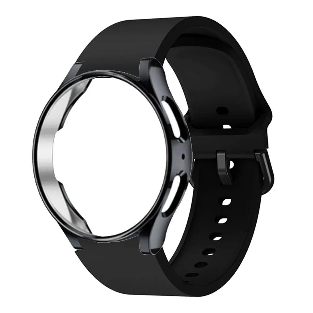 Чехол + оригинальный ремешок для Samsung Galaxy Watch 6 5 40 мм 44 мм спортивный браслет ремешок для часов galaxy watch 6 classic 47 мм 43 мм 5 pro 45 мм