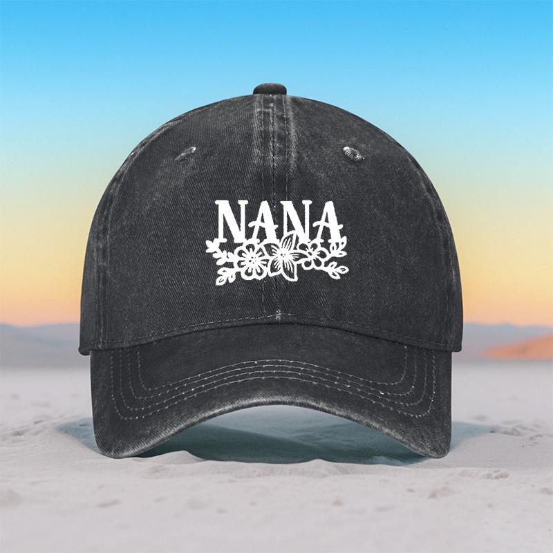 Унисекс Модная Бейсболка с Принтом NANA Винтажная и Универсальная Дышащая и Удобная Регулируемая Кепка для Активного Отдыха на Открытом Воздухе